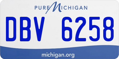 MI license plate DBV6258