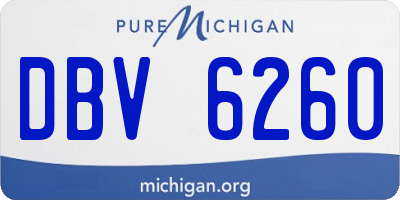 MI license plate DBV6260