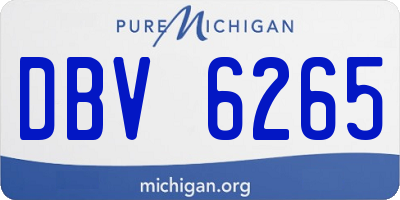 MI license plate DBV6265