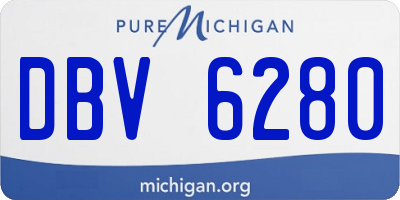 MI license plate DBV6280