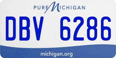 MI license plate DBV6286