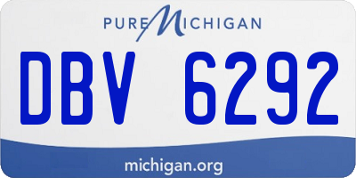 MI license plate DBV6292