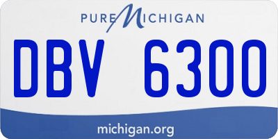 MI license plate DBV6300