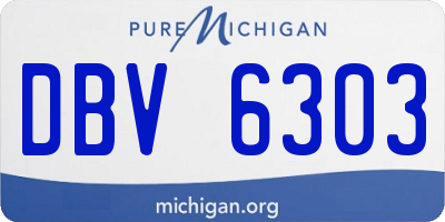 MI license plate DBV6303