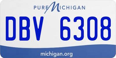 MI license plate DBV6308
