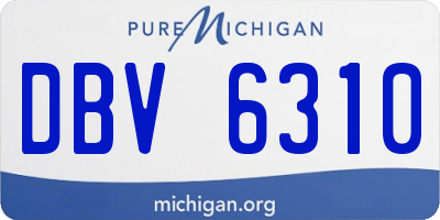 MI license plate DBV6310