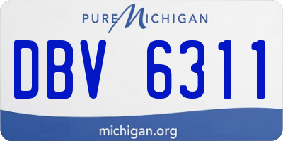 MI license plate DBV6311