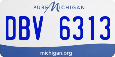 MI license plate DBV6313