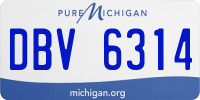 MI license plate DBV6314