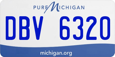 MI license plate DBV6320