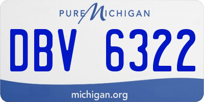 MI license plate DBV6322