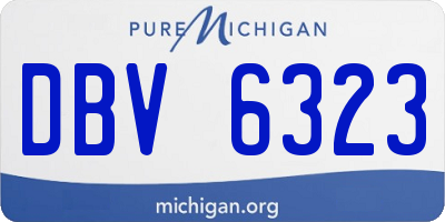 MI license plate DBV6323