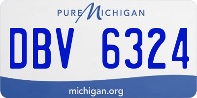 MI license plate DBV6324
