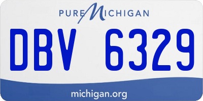 MI license plate DBV6329