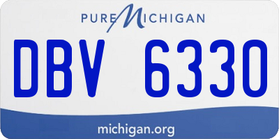 MI license plate DBV6330