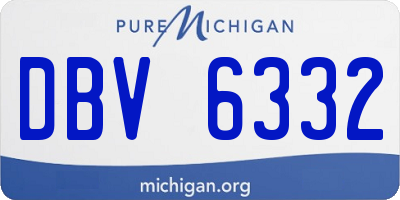 MI license plate DBV6332