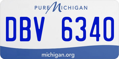 MI license plate DBV6340