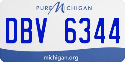 MI license plate DBV6344