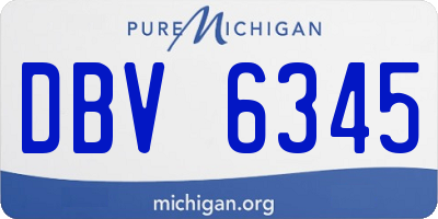 MI license plate DBV6345