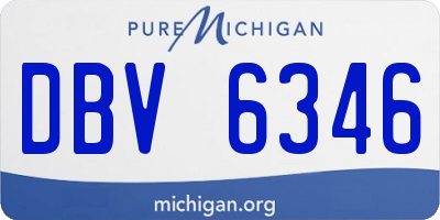 MI license plate DBV6346