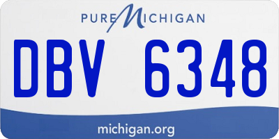 MI license plate DBV6348