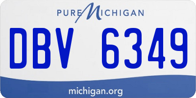 MI license plate DBV6349