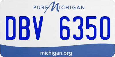 MI license plate DBV6350