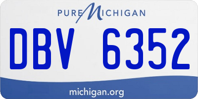 MI license plate DBV6352
