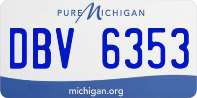 MI license plate DBV6353