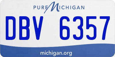 MI license plate DBV6357