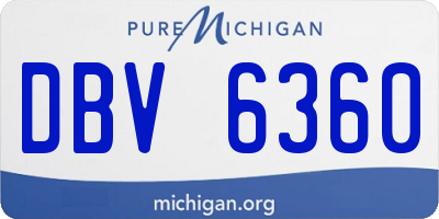 MI license plate DBV6360