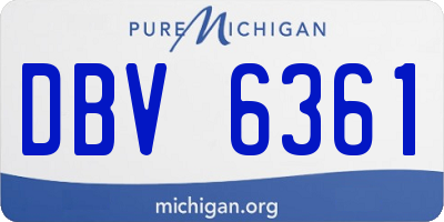 MI license plate DBV6361