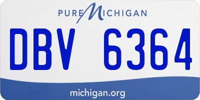 MI license plate DBV6364