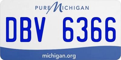 MI license plate DBV6366
