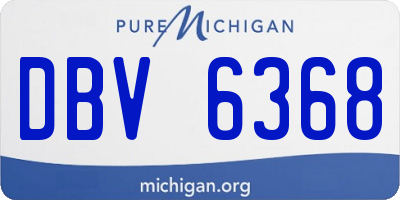 MI license plate DBV6368