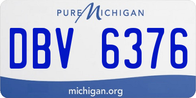 MI license plate DBV6376