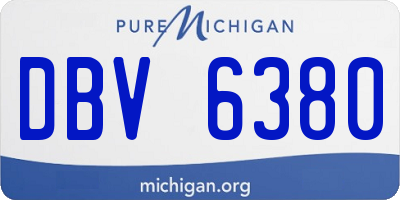 MI license plate DBV6380