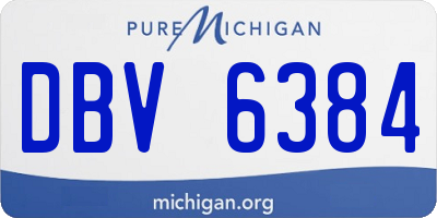 MI license plate DBV6384