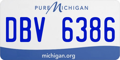 MI license plate DBV6386