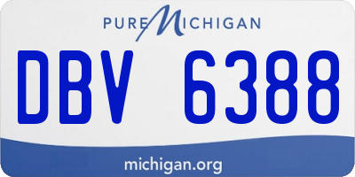 MI license plate DBV6388