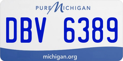 MI license plate DBV6389