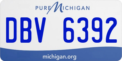 MI license plate DBV6392