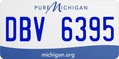 MI license plate DBV6395