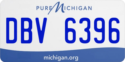MI license plate DBV6396