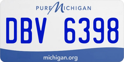 MI license plate DBV6398