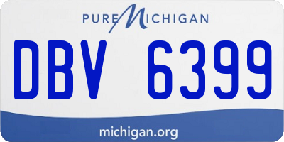 MI license plate DBV6399