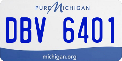 MI license plate DBV6401