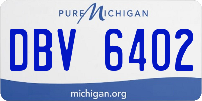 MI license plate DBV6402