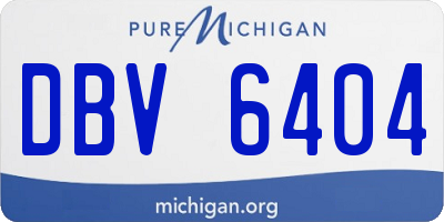 MI license plate DBV6404