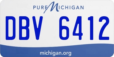 MI license plate DBV6412